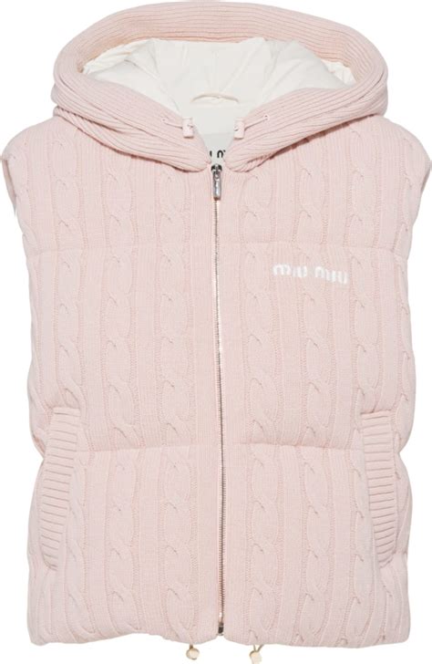 miu miu knit puffer|Luxury Women's Coats and Jackets .